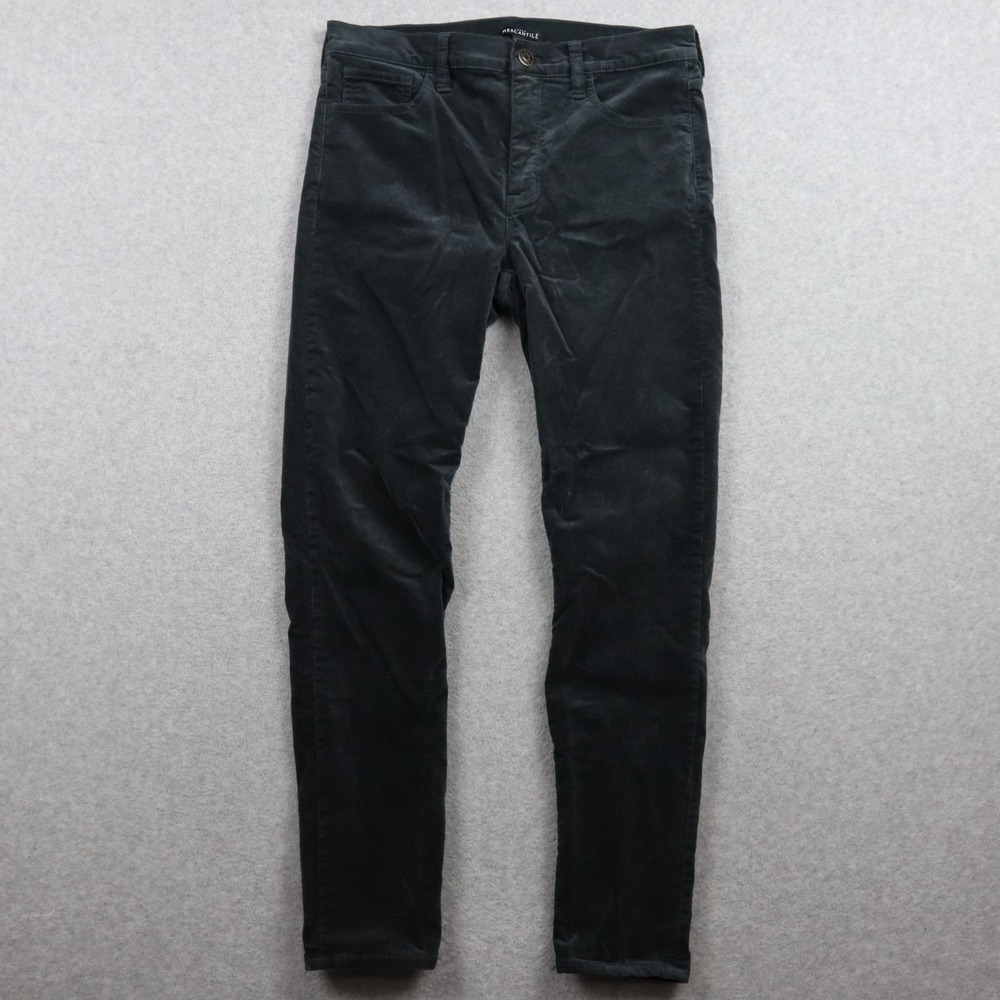 J Crew Merchantile Jeans Womens 29 Velvet Skinny Stretch Flex 5-Pocket Dark Gray